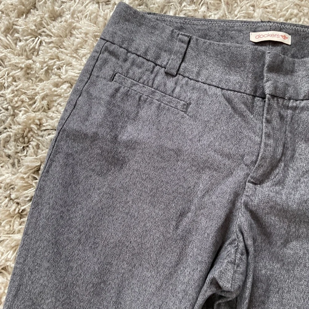Dockers Gray‎ Wide Leg Dress Pants Womens Size 4M Stretch Work Trousers